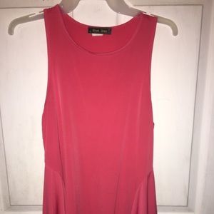 Pink Tank/ ruffles on side